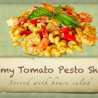 pesto shrimp pasta