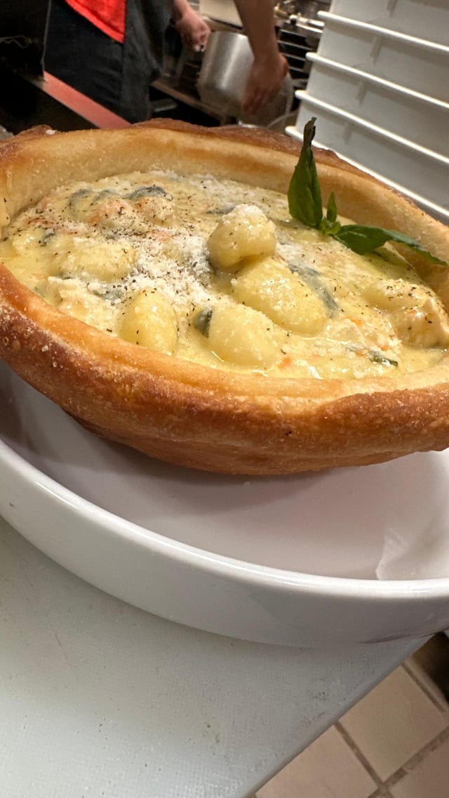 Gnocchi chicken soup.
